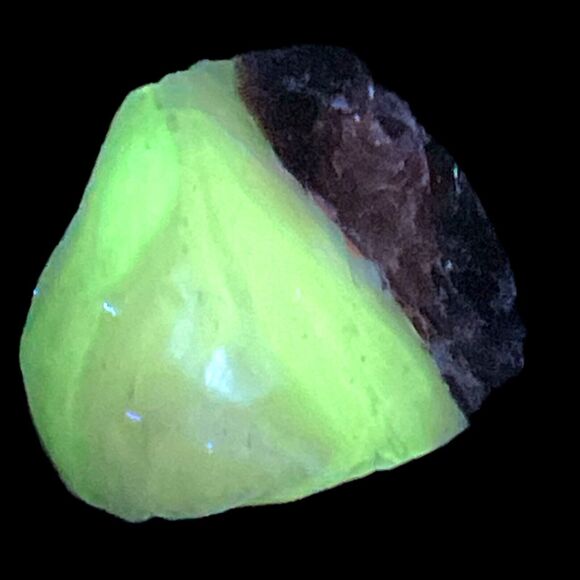 Pink White Layered Art Glass Cullet Glowing Manganese Slag Glass #5GL6 - Picture 1 of 7